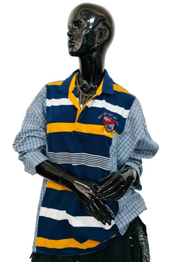 Polo- camisa unisex, hecho a mano, única