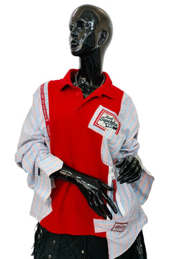 Polo-Camisa hecho a mano, única